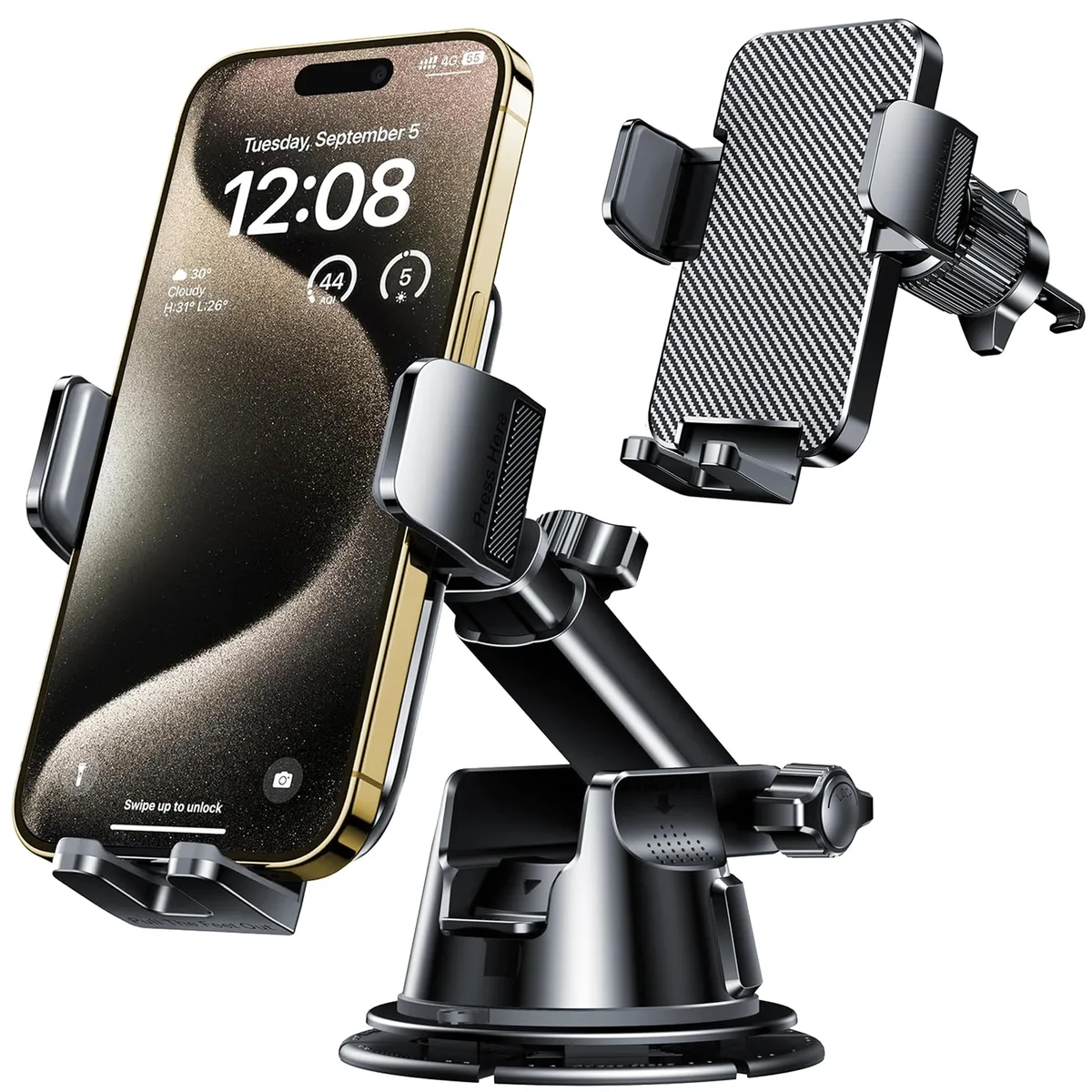 ViewSonic ViewSonic C80-G02 Dashboard Phone Mount Carbon Fiber — product photo