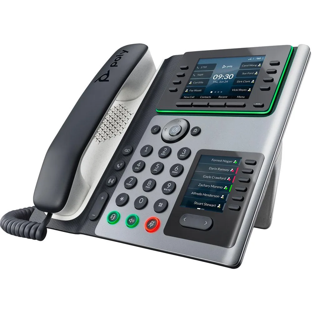 Polycom Poly Edge E450 VoIP phone in black finish