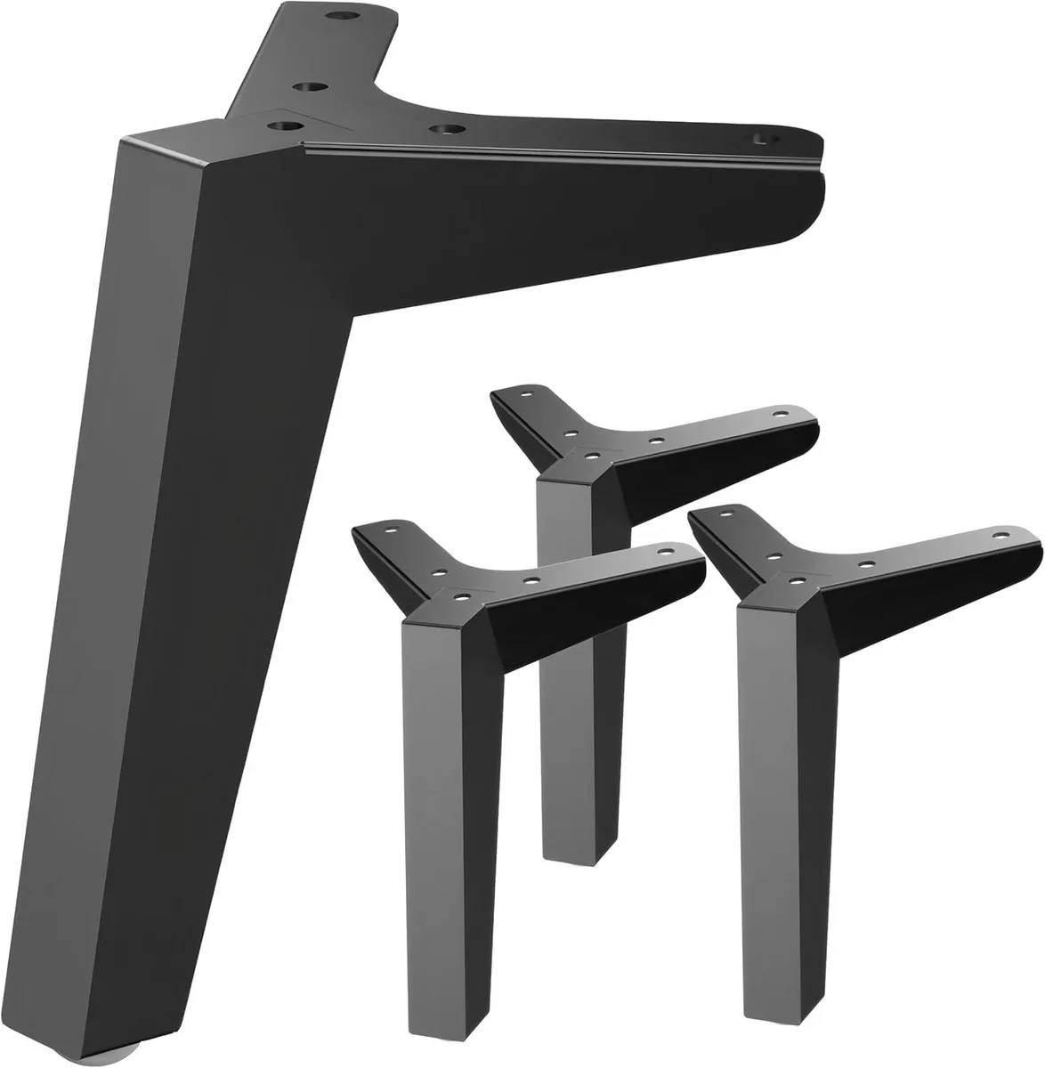  Luffioner table legs, Triangle, 4 pack, Black, 17.8 x 17.8 x 28 in — product photo