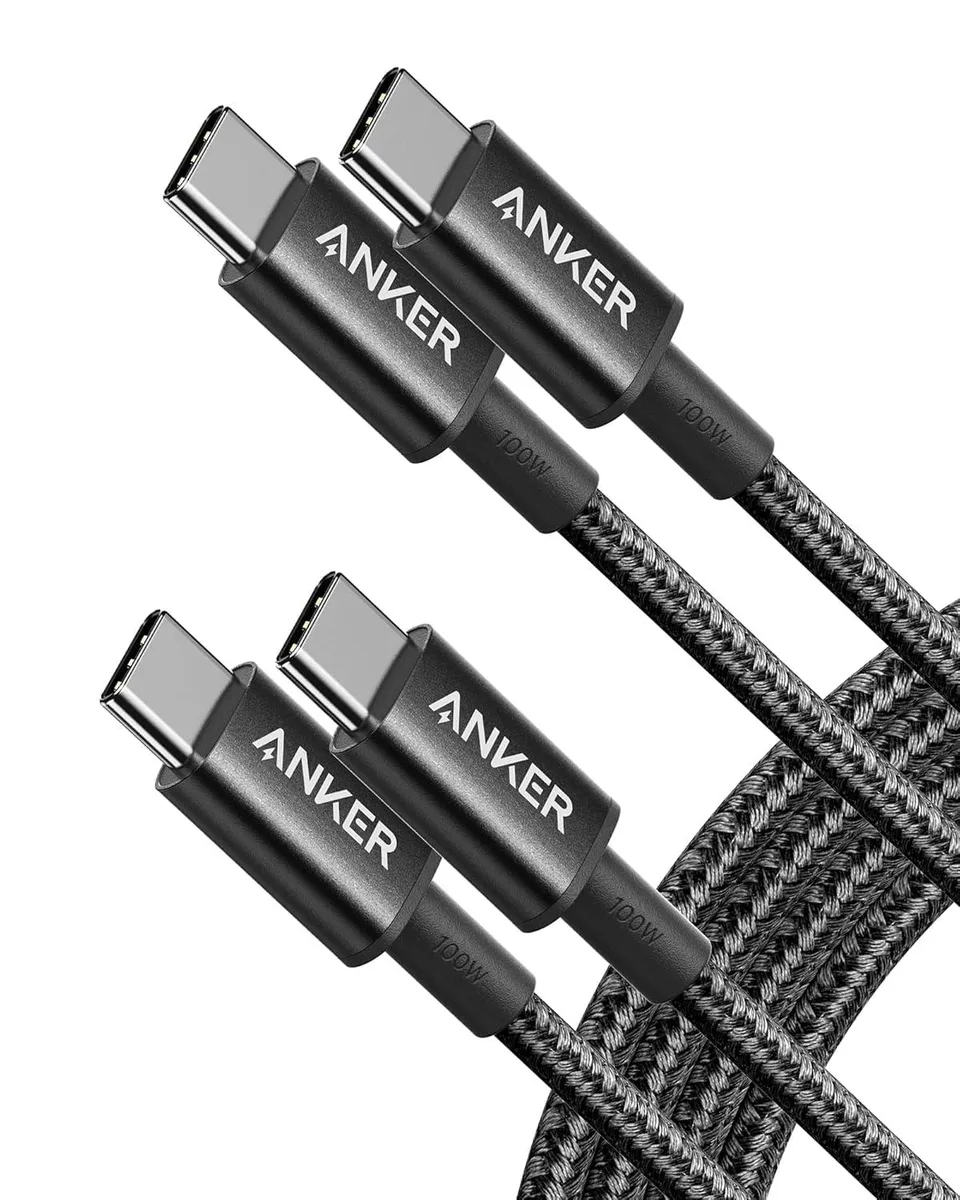 miqpower miqpower USB-C to USB-C Cable 6ft 2-Pack 100W Black — product photo