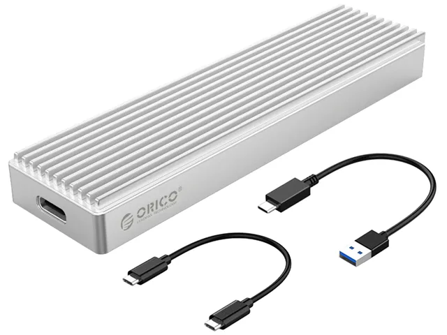 Orico Orico M2PJ-C3 M.2 NVMe drive enclosure USB 3.1 Gen 2 Type-C 10Gbps aluminum silver — product photo