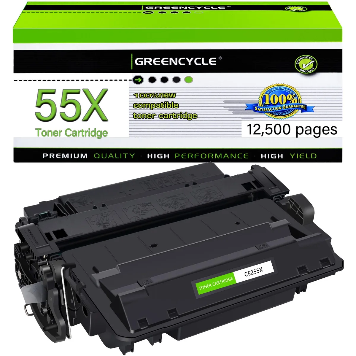 GREENCYCLE GREENCYCLE CE255X toner cartridge 12500 pages black 1 pack — product photo