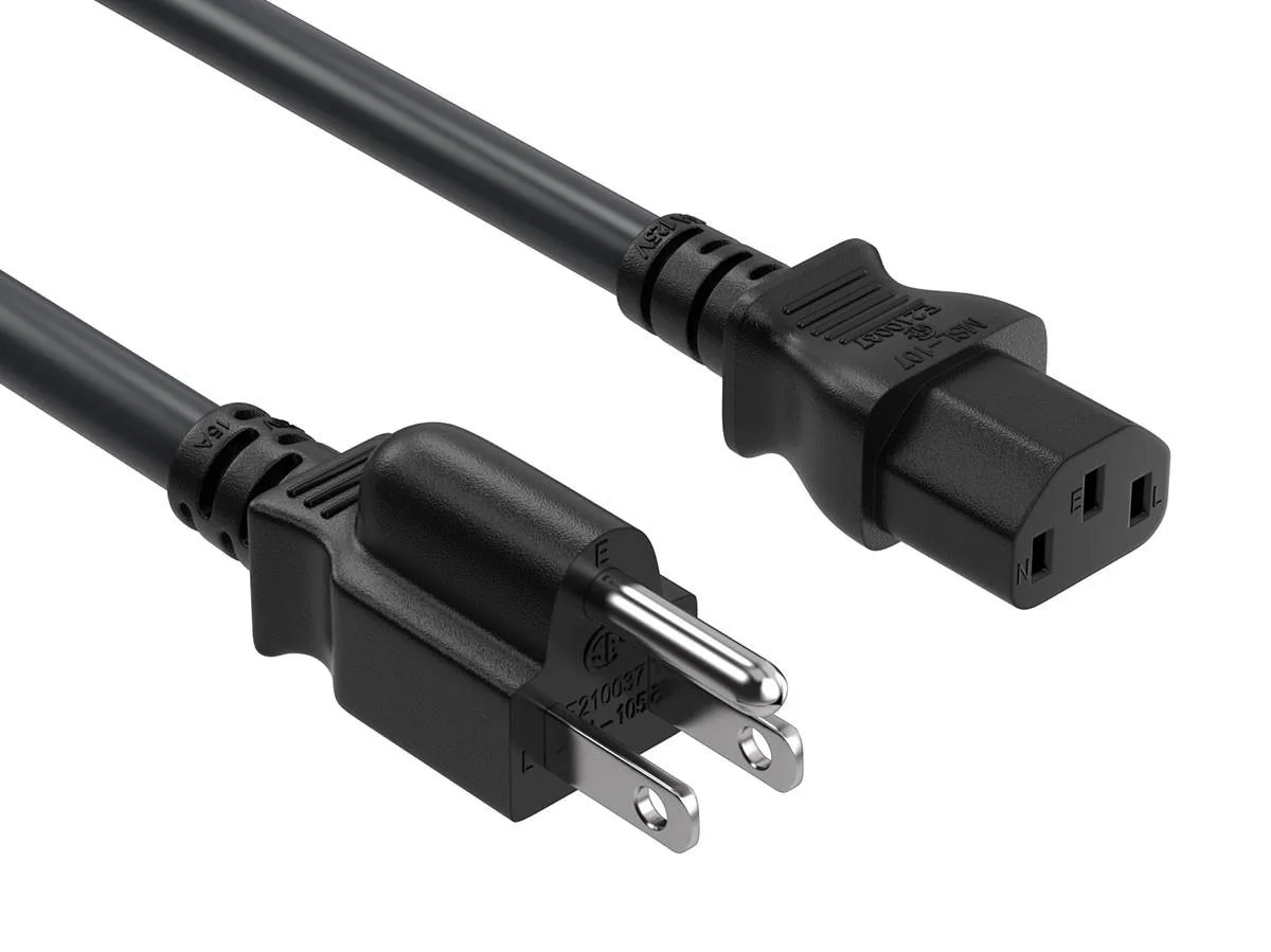 Cable Leader Cable Leader 25ft NEMA 5-15P to C13 14 AWG 15A 125V Black Computer Power Cord — product photo