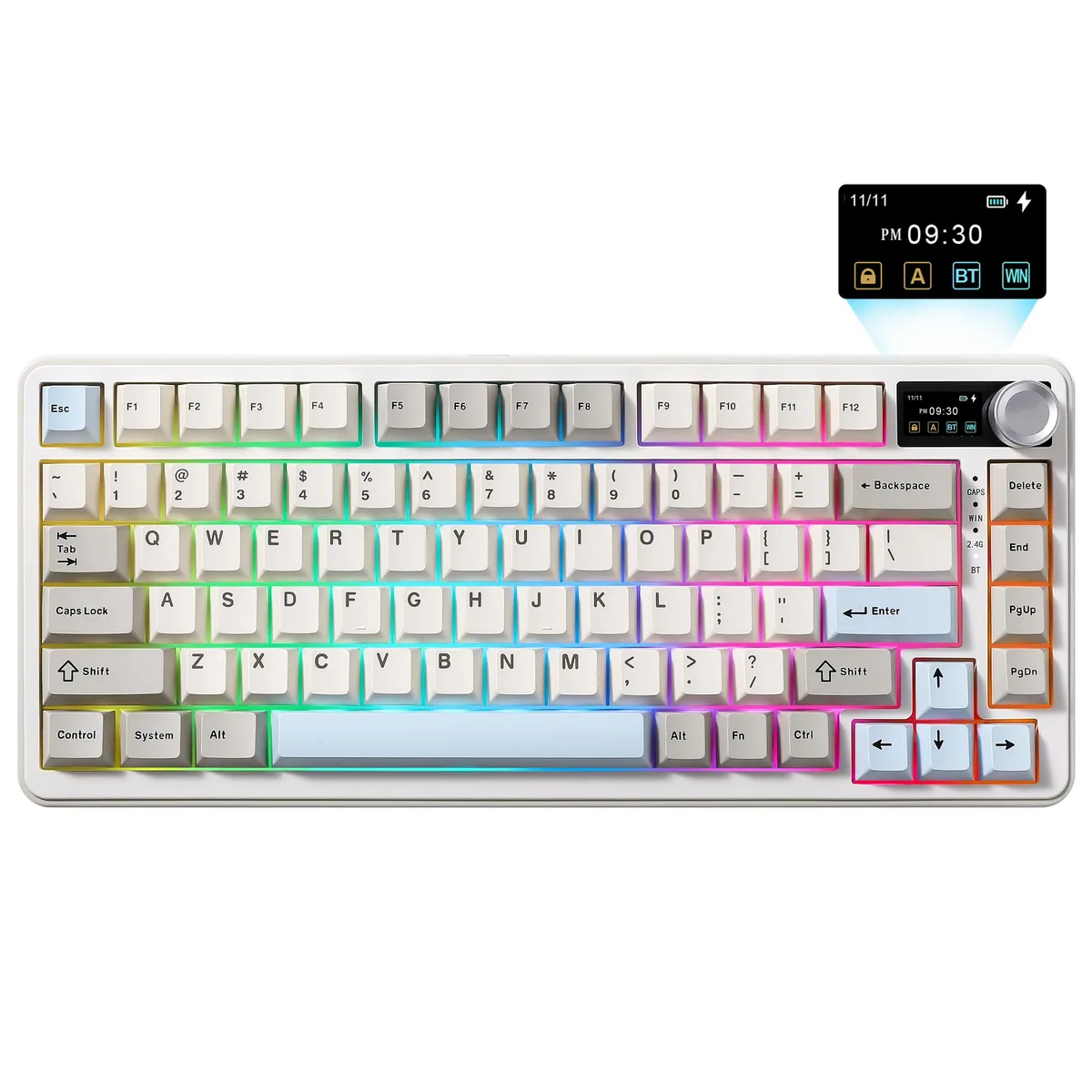 YUNZII YUNZII B75 PRO MAX 75% Wireless Mechanical Gaming Keyboard (Beige, Cocoa V2 Switch) — product photo