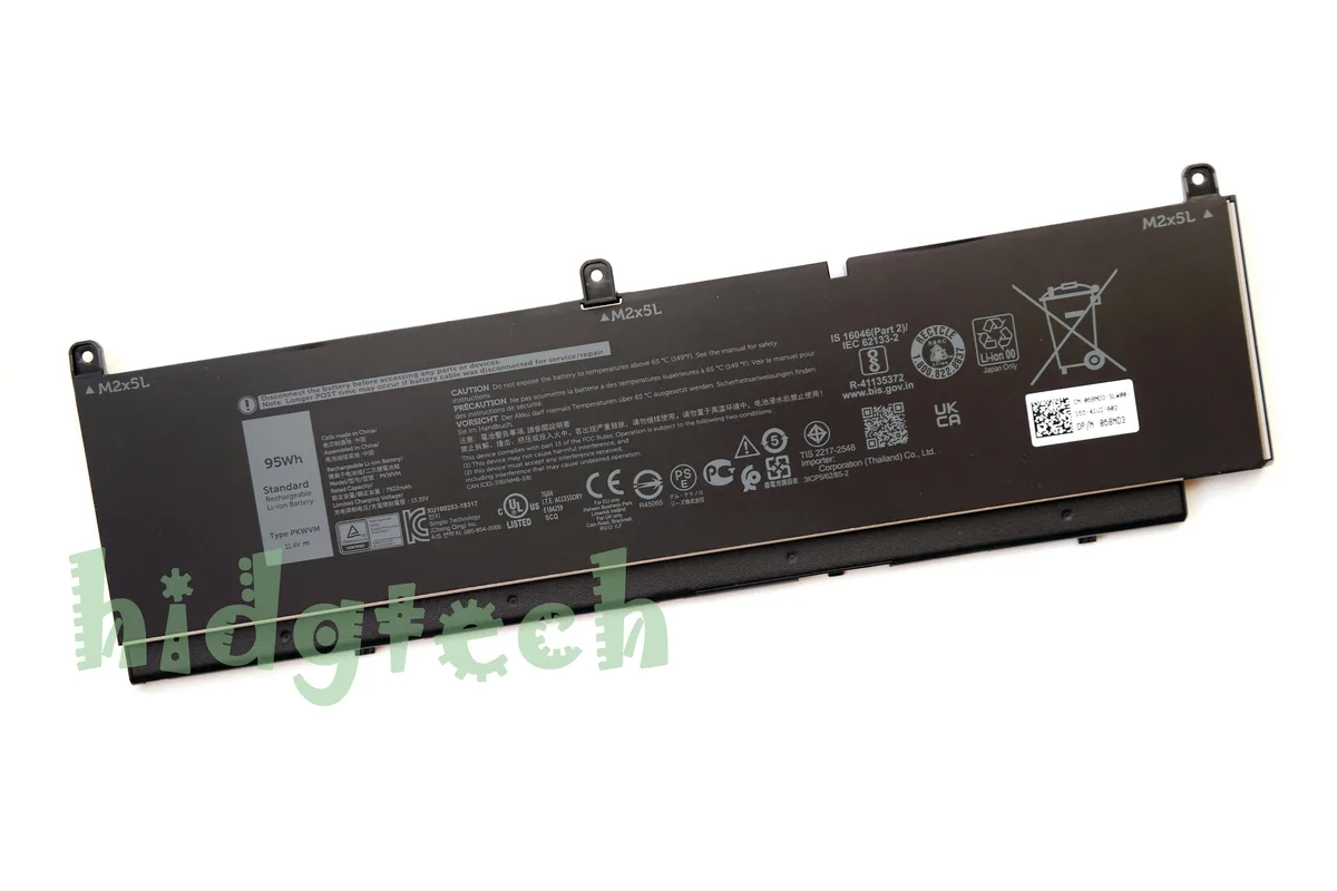 Beisite Beisite PKWVM 95Wh 11.4V Laptop Battery for Precision 7550 7560 7750 7760 3ICP5/62/85-2 — product photo