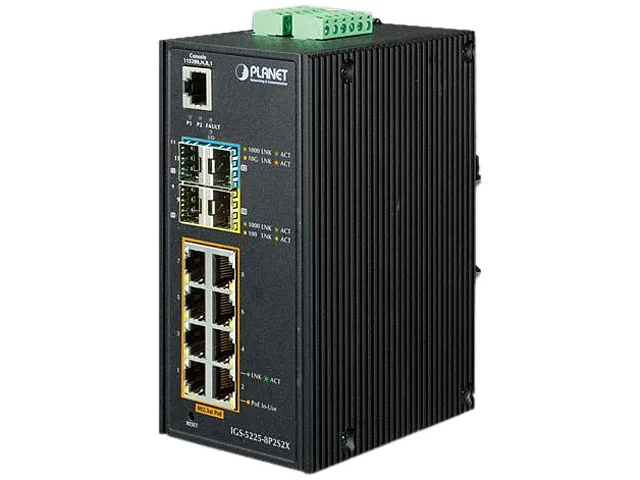 PLANET PLANET IGS-5225-8P2S2X 8-Port PoE+ 2 SFP 2 SFP+ Managed Switch — product photo