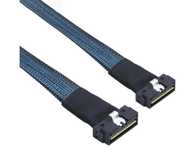 Fervit Fervit SFF8654 8i 74P to LP 8X SlimSAS Cable .5m 24Gbps 30AWG 85Ohm — product photo