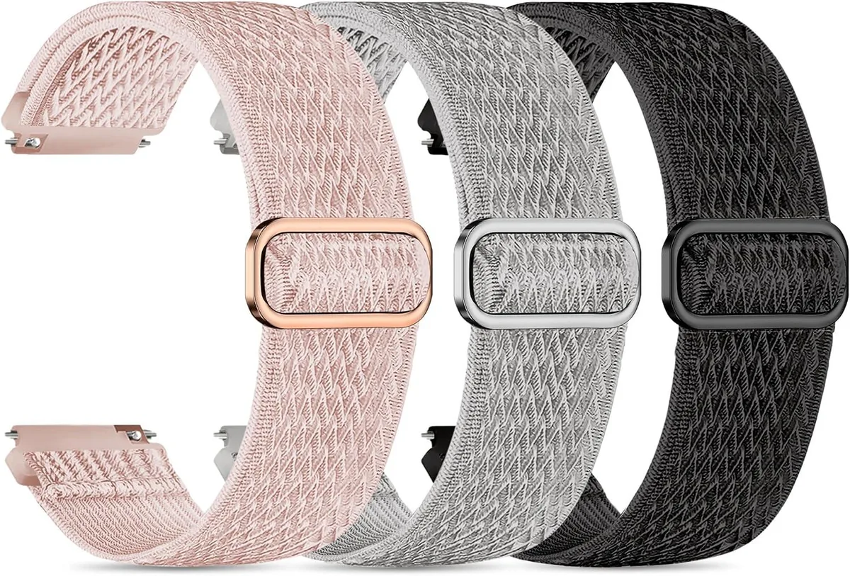 ETEIZU ETEIZU 3 Pack 22mm Elastic Nylon Watch Bands for Spade Co Health Smartwatch 4 — product photo