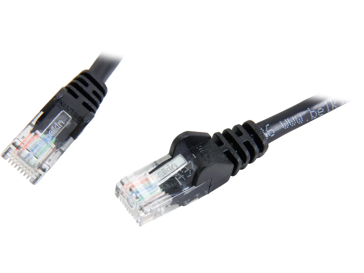 Belkin Belkin A3L791B14-BLK-S 14 ft Cat5e network ethernet cable — product photo