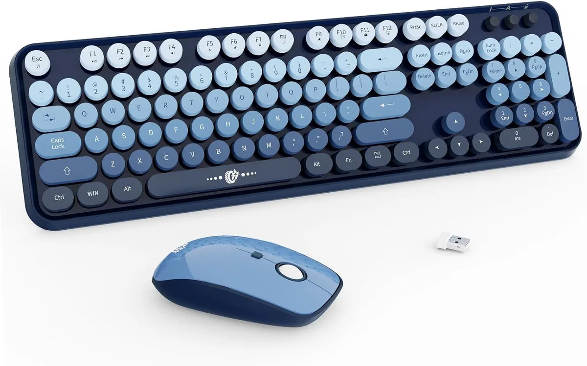 TUKO TUKO Gaming Keyboard 104 Keys 2.4G Blue Gradient — product photo