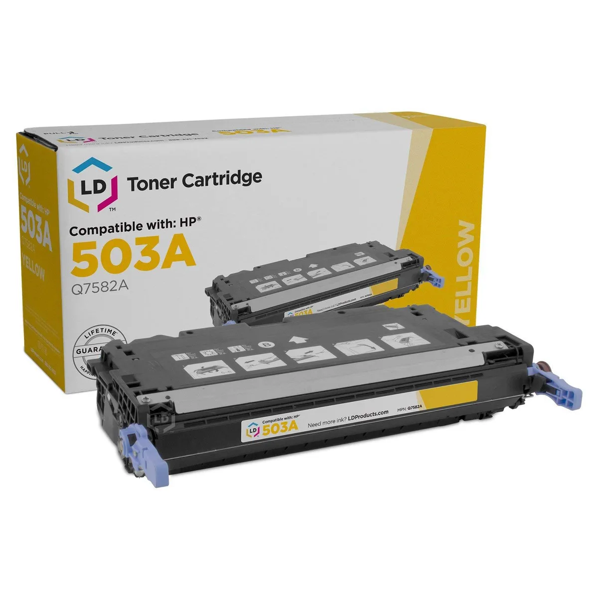 LD Products LD Products Q7582A (HP 503A) Yellow Toner Cartridge — product photo