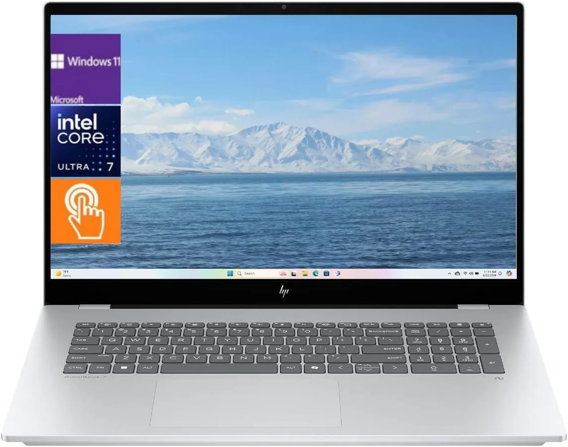 HP HP OmniBook 7 17-dc0000nr laptop Intel Core Ultra 7 256V 17.3" FHD touch 16GB DDR5 1TB SSD Windows 11 Pro — product photo