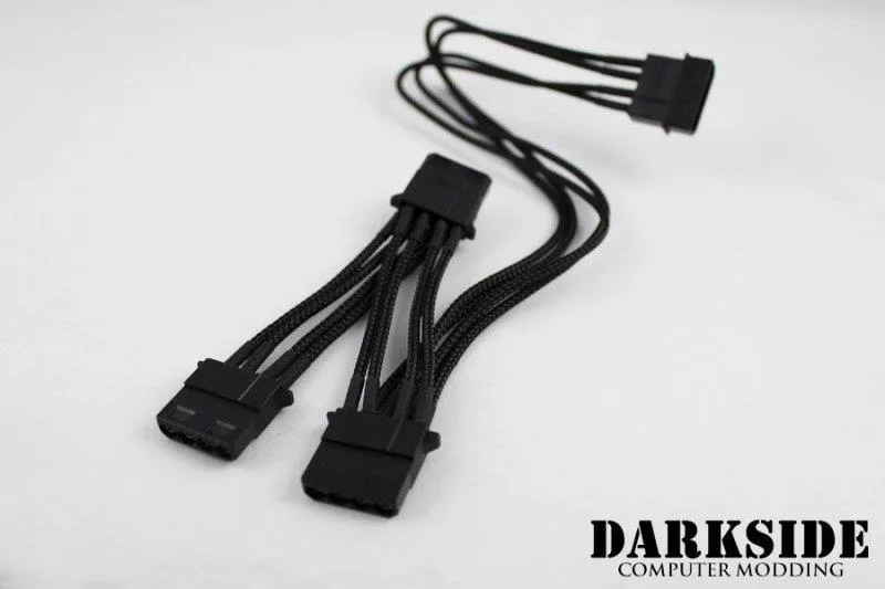 Darkside Computer Modding Darkside Computer Modding DS-0142 3-Way MOLEX Y-Splitter 44cm Jet Black — product photo