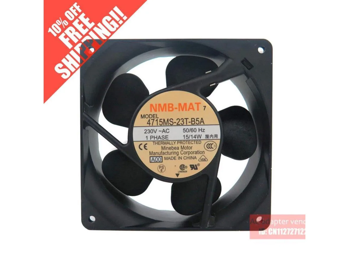 Fans Fans 12 cm 230V Case Fan NMB 12038 15/14W 4715MS-23T-B5A — product photo