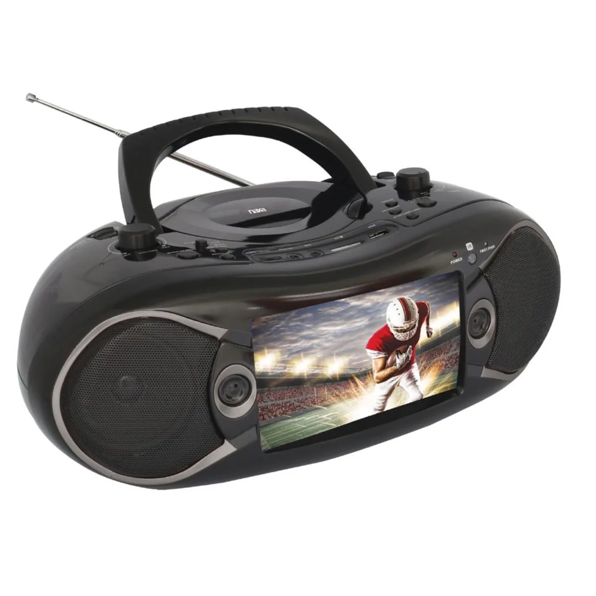 Naxa Electronics, Inc. Naxa Electronics NDL-287 7" TV/DVD Boombox 16:9 ATSC USB Bluetooth — product photo