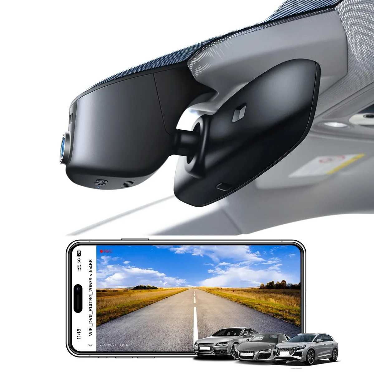 ARENTI ARENTI 4K Dash Cam Model A Black 2160P 30fps 64GB 2 in 1 accessory — product photo