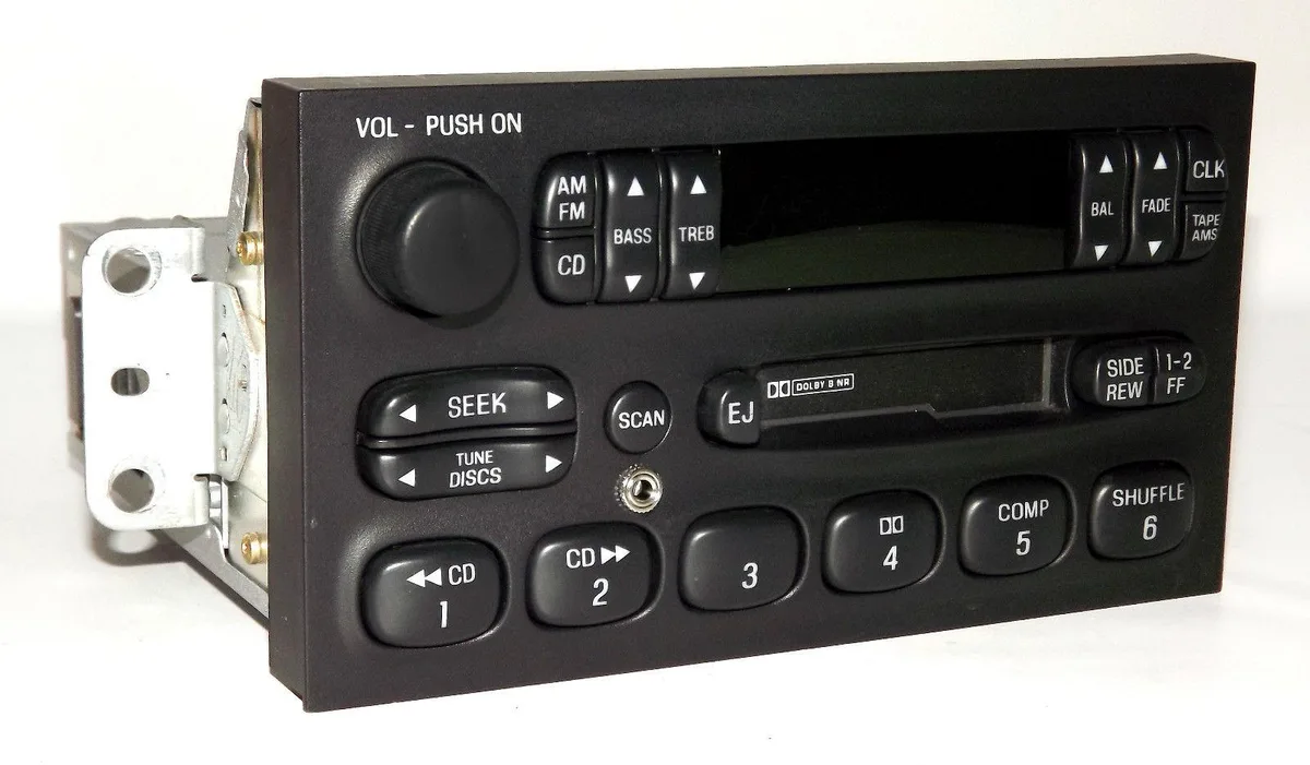 1 Factory Radio 1 Factory Radio XF5F-19B132-AC-A Receiver for Mercury Villager 1999-2002 AM FM Cassette CD Control Aux Input — product photo