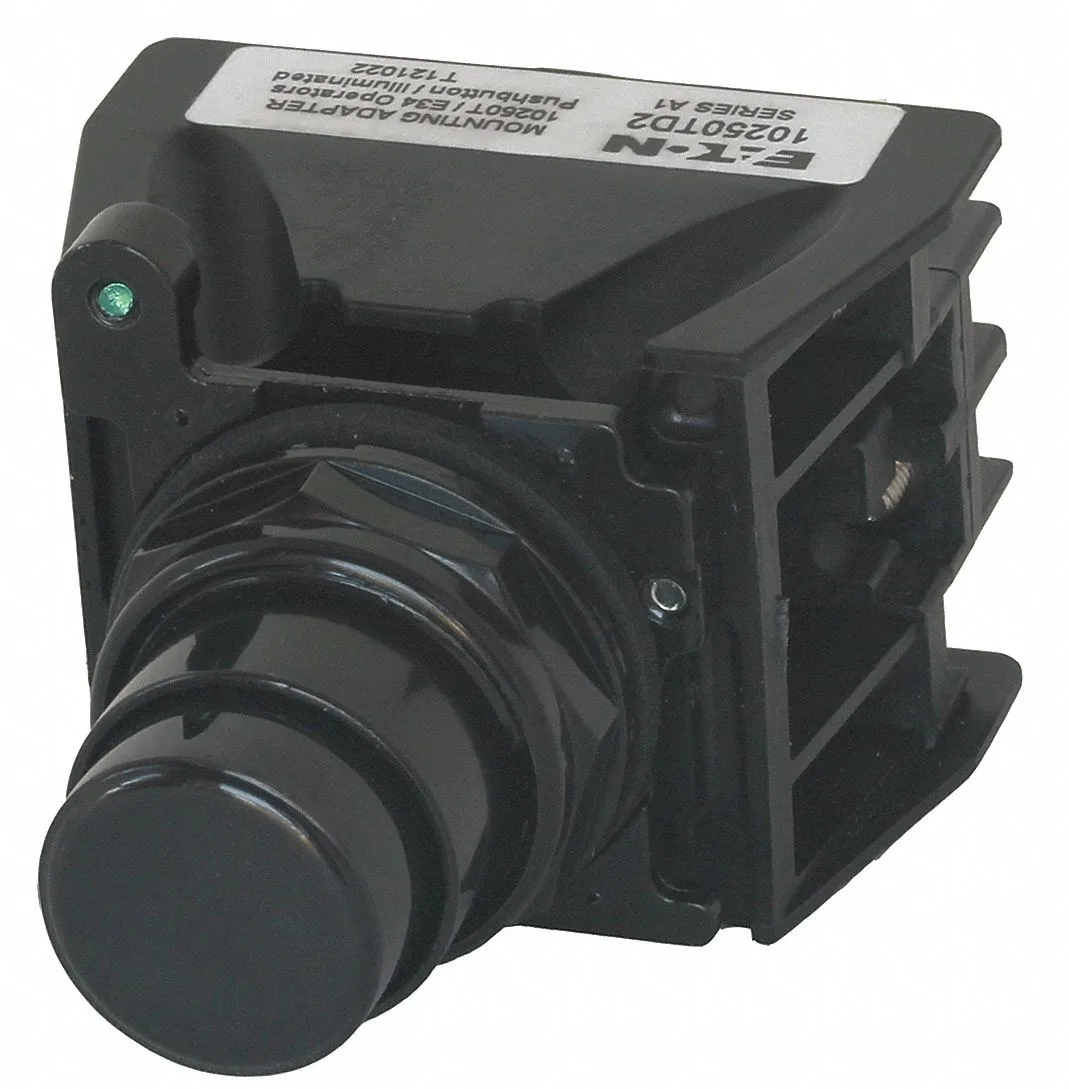 Eaton Eaton E34EX708B Push Button 30 mm Black Extended 10A 600V AC — product photo
