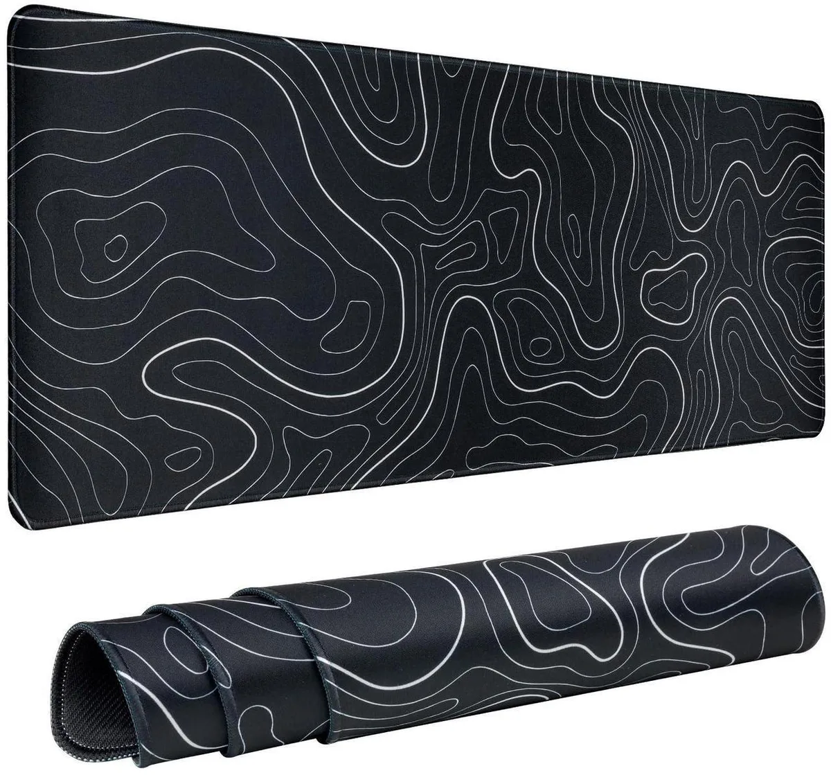 DIXSG DIXSG Gaming Mouse Pad 31.5 x 11.8in Topographic Black — product photo