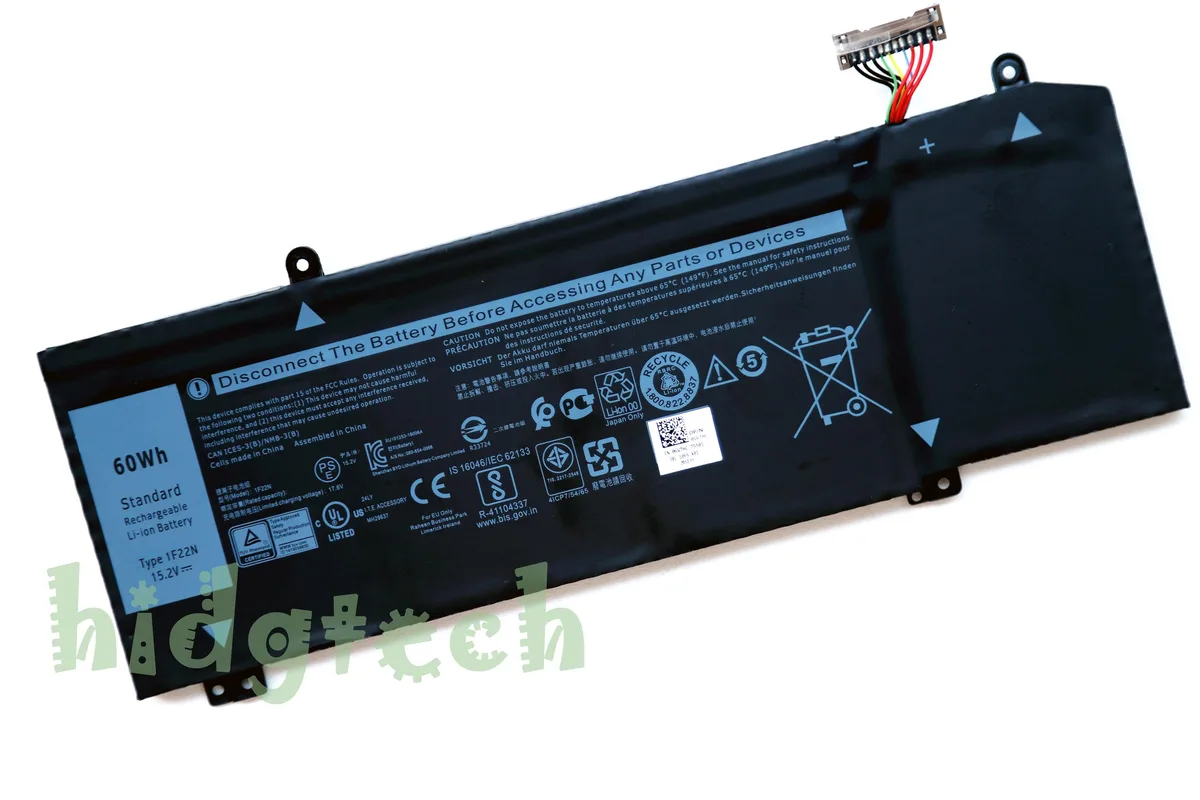 Beisite Beisite 1F22N 15.2V 60Wh laptop battery for Alienware M15 2018 M17 G5 5590 G7 7590 7790 — product photo