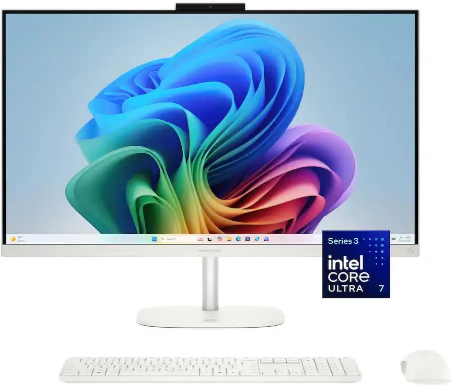 HP HP OmniStudio All-in-One 27" FHD Touch Intel Core Ultra 7 355 16GB DDR5 512GB White — product photo