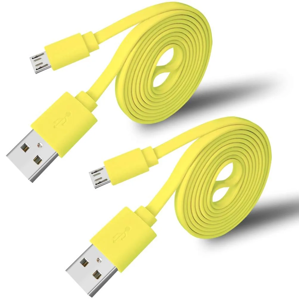 GE Micro USB Charging Cable Yellow 3ft 2-Pack — product photo