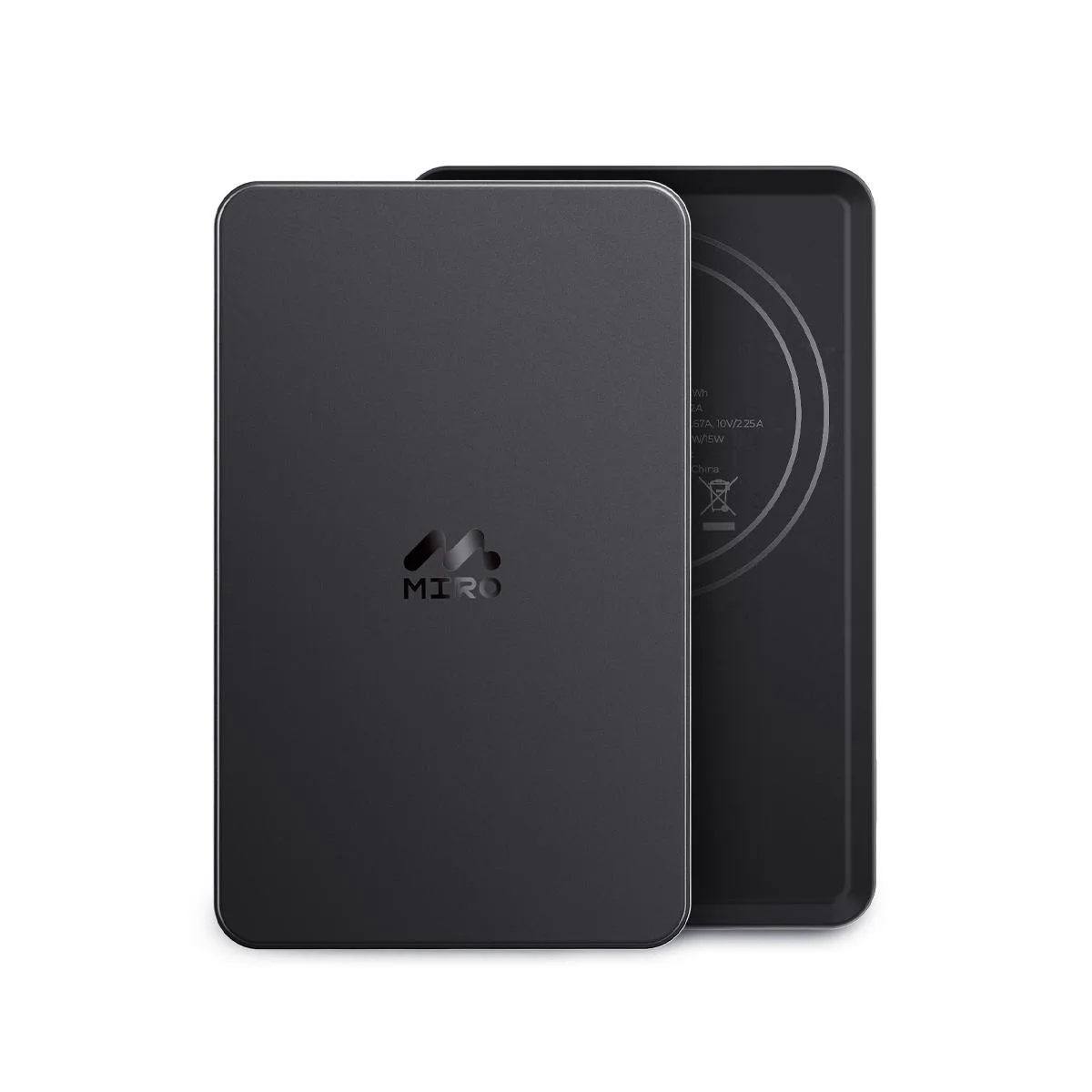 MIRO MIRO B4 5000mAh 15W Magnetic Wireless Power Bank Black — product photo