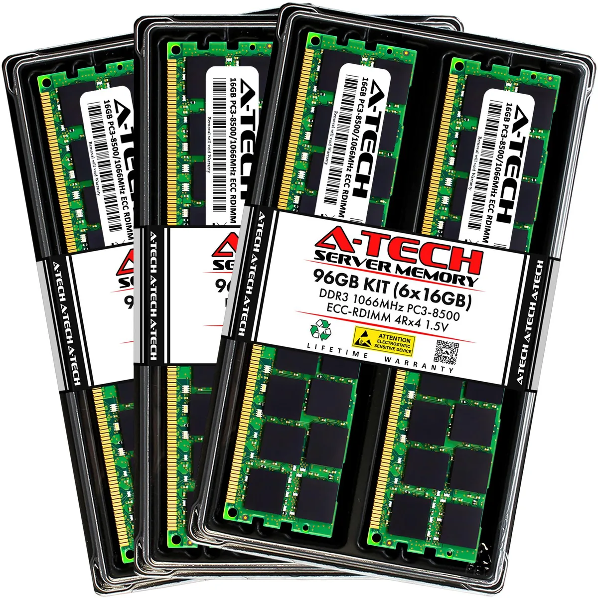 A-Tech A-Tech 96GB Kit (6x16GB) DDR3 1066/1067MHz ECC RDIMM Mac Pro 2009/2010 Memory Upgrade — product photo