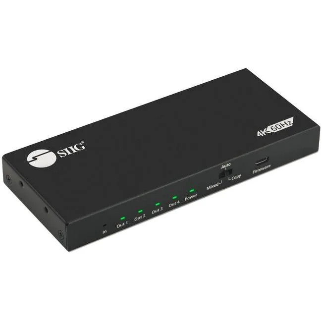 SIIG, Inc SIIG, Inc CEH26C11S1 4 Port HDMI 2.0 HDR Splitter — product photo
