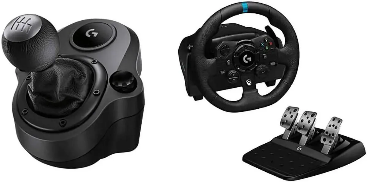 Logitech Logitech G923 Racing Wheel, Pedals, Shifter &amp; Leather Cover — product photo
