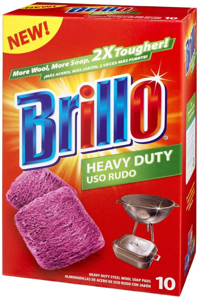  Brillo Heavy Duty Steel Wool Soap Pads Original Red Scent 10-Count — product photo