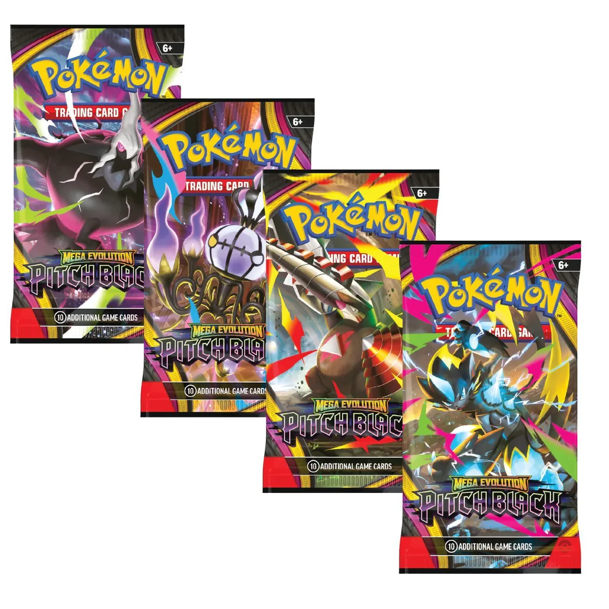 Pokemon Pokemon ME5 Mega Evolution Pitch Black Art Set 4 Booster Packs trading card — product photo