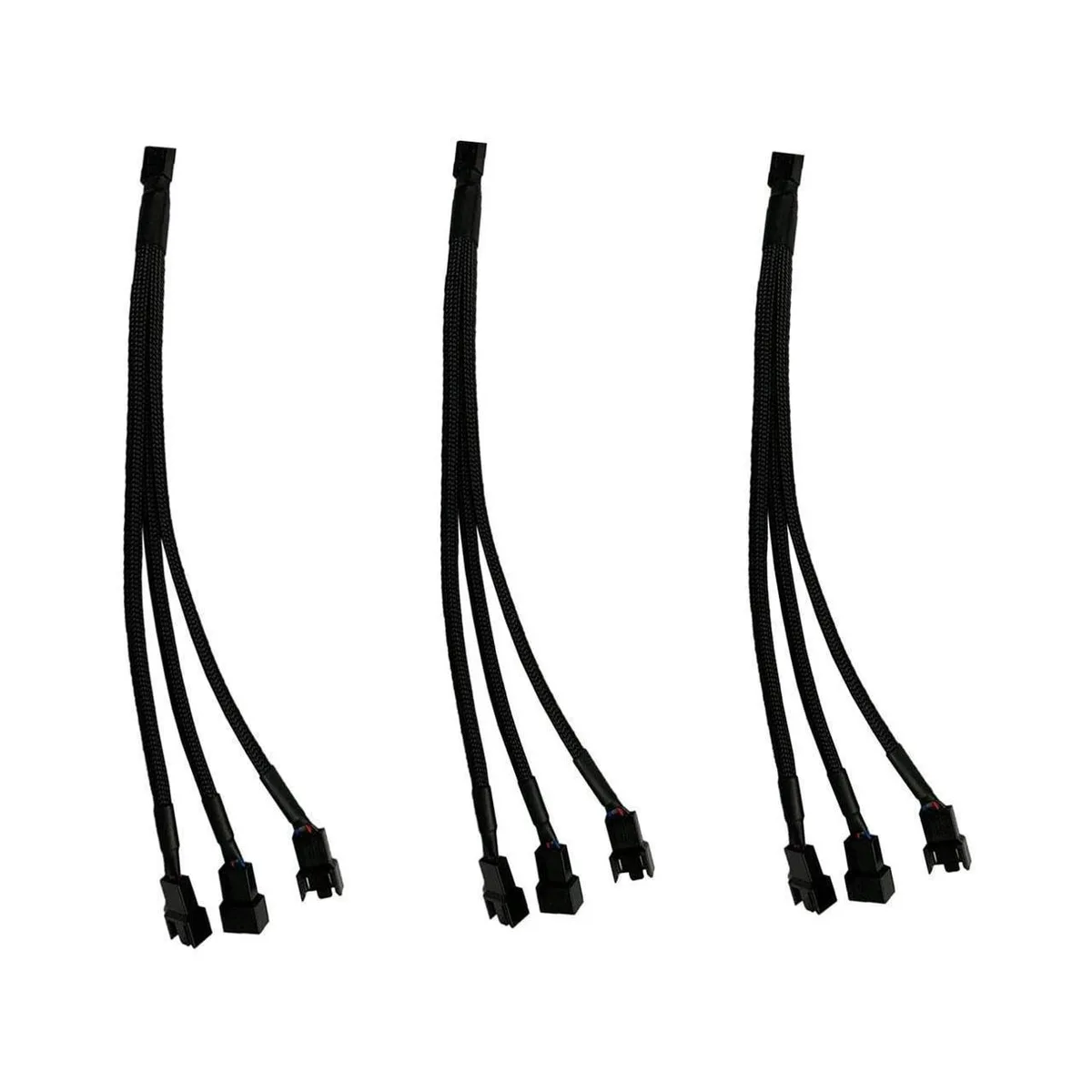 HANNORD HANNORD 1007 4-pin PWM fan splitter cable 1-to-3 10.6" 3-pack — product photo