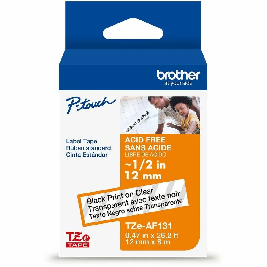 Brother Brother TZeAF131 Acid-Free Laminated Label Tape 12mm x 8m — product photo