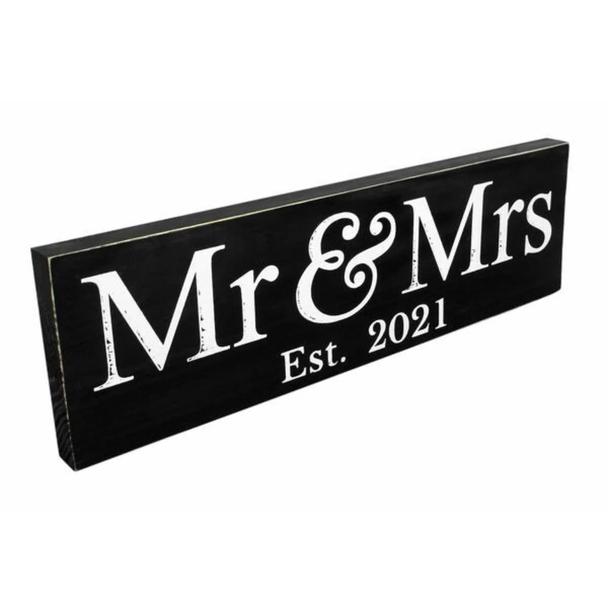 Altatac Altatac Blk-2021 Mr &amp; Mrs 2021 Large Wedding Hanging Sign Covering 14" x 4.25 — product photo