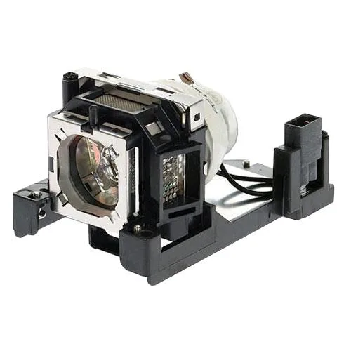 Rectangular DLP replacement lamp module with black housing and glass bulb visible