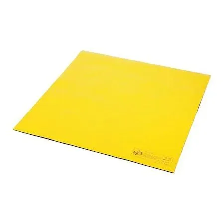 Square black and yellow urethane vinyl drain cover 36 by 36 inches