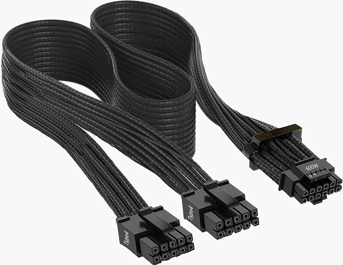 Lian-Li 001 600W PCIe 5.0 12VHPWR Cable Corsair Type-4 Black — product photo