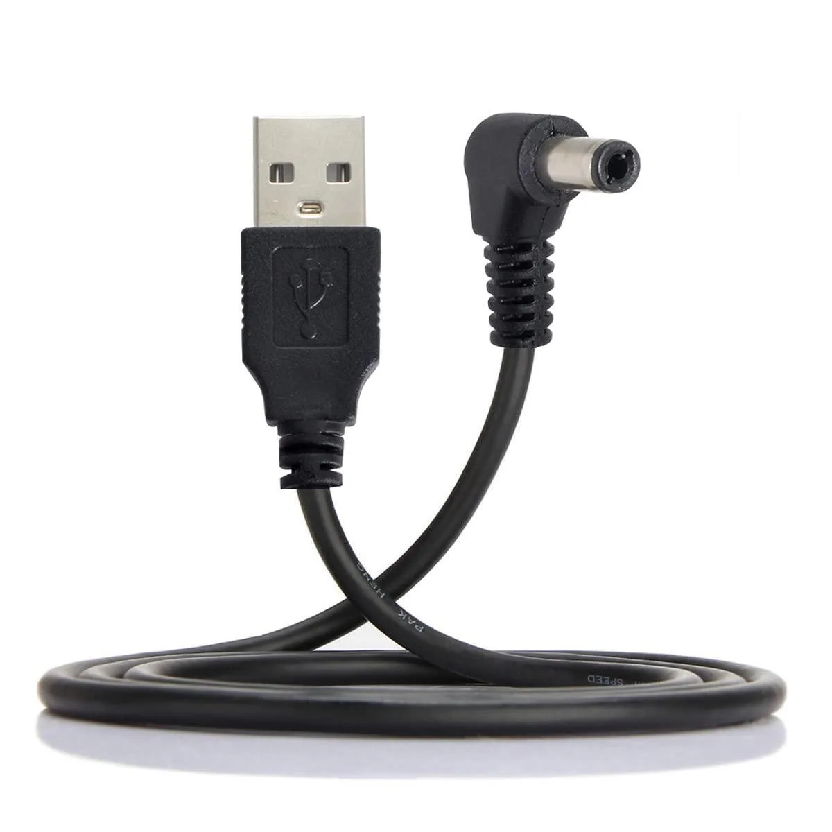 Fervit Fervit USB 2.0 A Male to 5.5 x 2.5mm 90° DC Barrel Cable 100cm — product photo