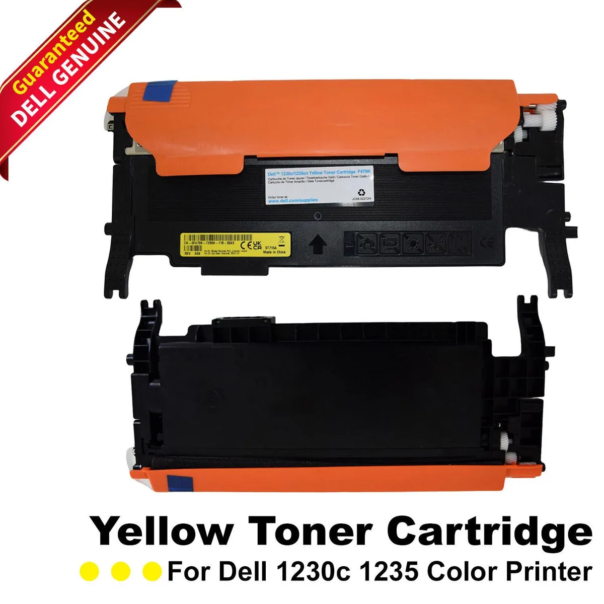 DELL DELL 1230c 1235cn Yellow Toner Cartridge F479K 1000 Pages — product photo