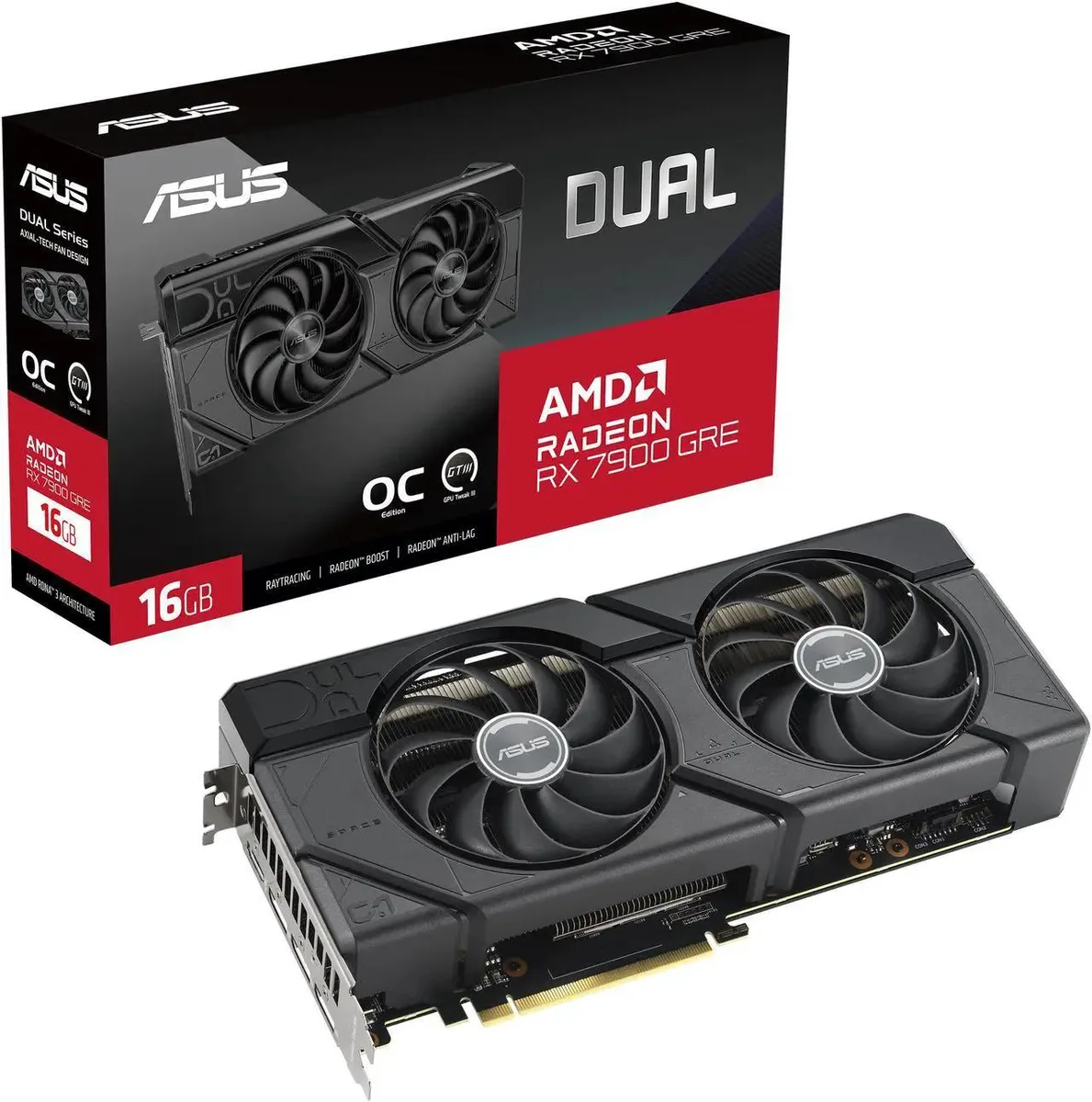ASUS ASUS Dual Radeon RX 7900 GRE OC Edition 16GB graphics card — product photo