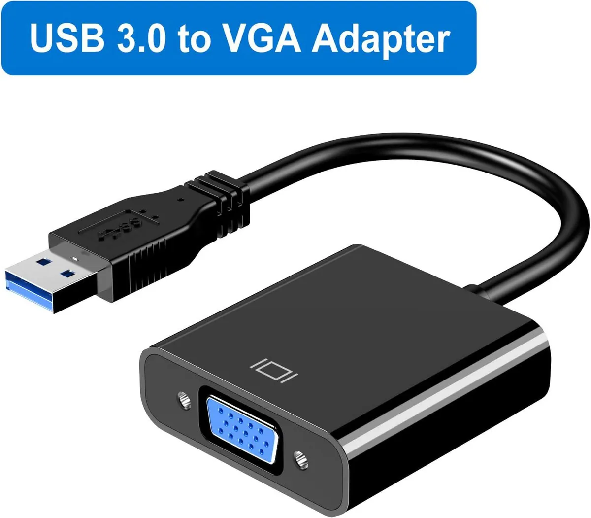 AUBEAMTO AUBEAMTO USB2VGA USB 3.0 to VGA Adapter 1920 x 1080 Black 2 Pack — product photo