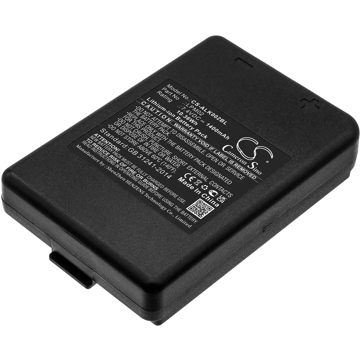 Cameron &amp; Co Cameron &amp; Co DS-CS-ALK002BL 7.4V 1.4Ah Li-ion battery — product photo