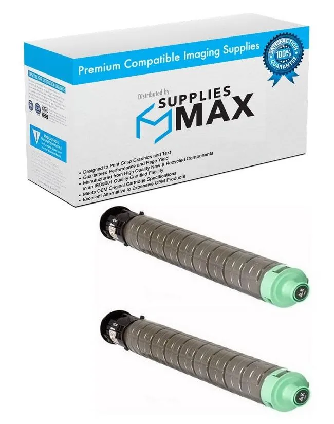 SuppliesMax SuppliesMax Black Toner Cartridge 2-Pack 43000 Pages for Ricoh SP-C840DN/SP-C842DN — product photo