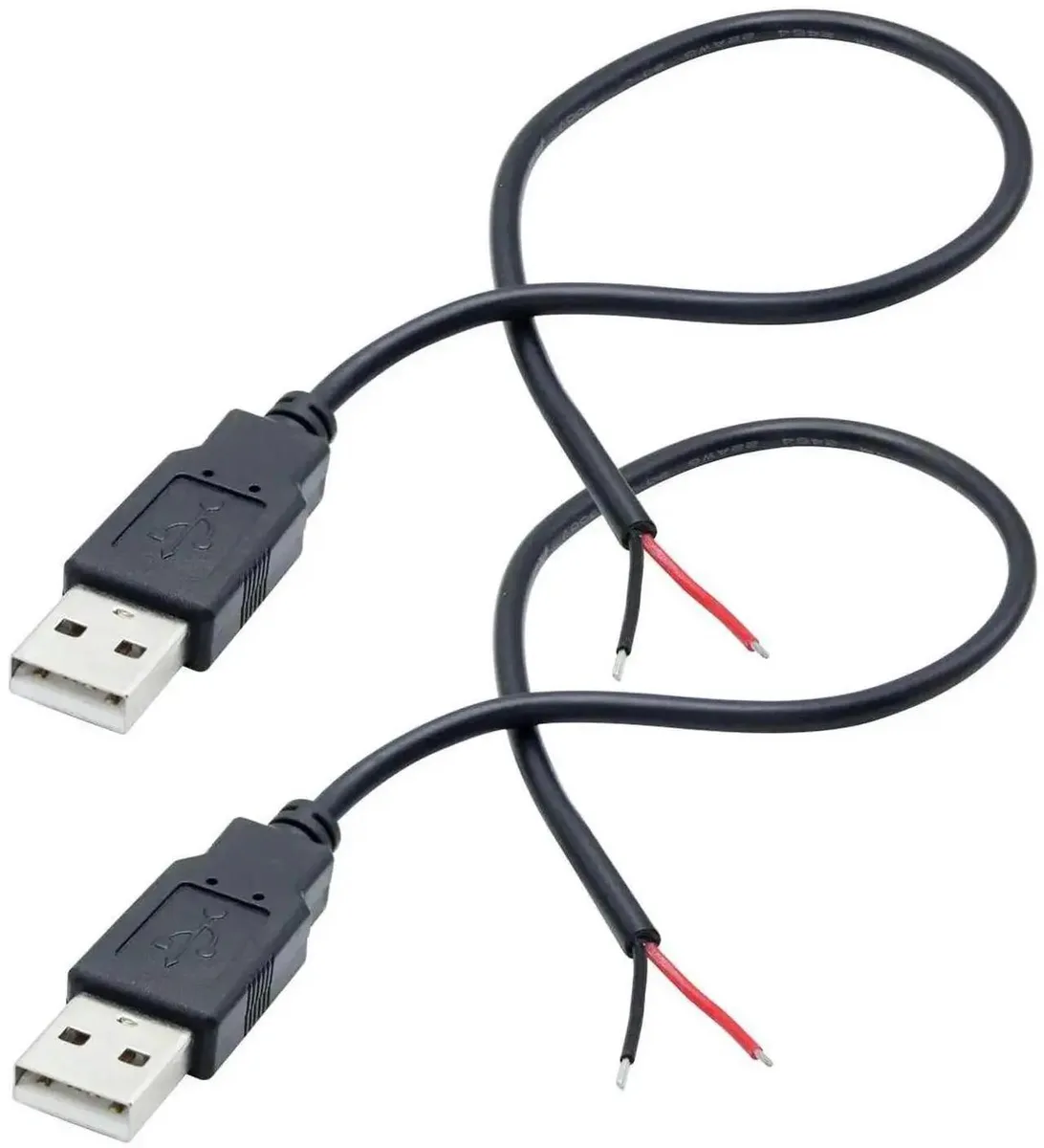 SMUGDESK SMUGDESK 2×30cm USB 2.0 A Male to 2 Pin Bare Wire Power Cable — product photo