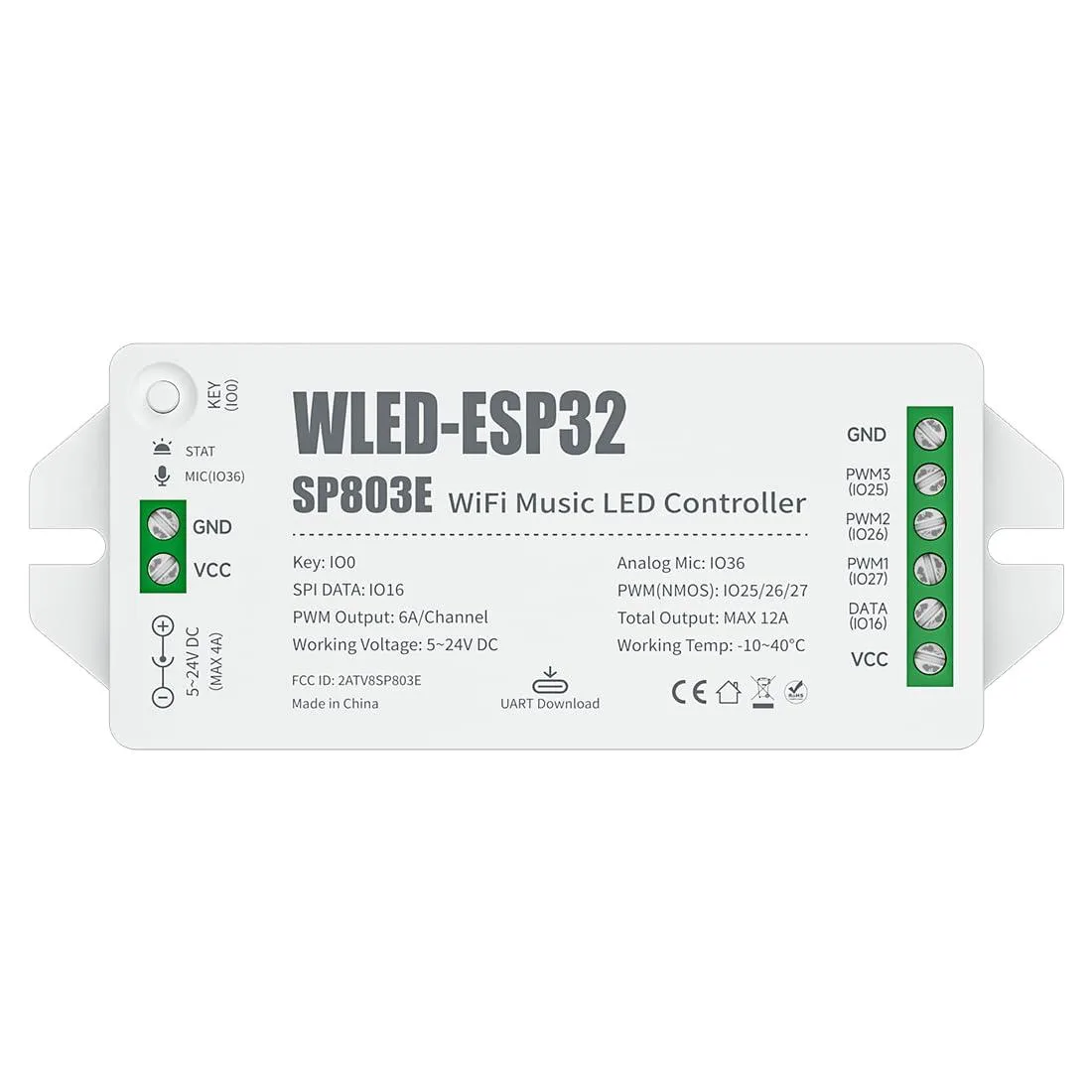 KEHIPI KEHIPI YS1603 ESP-32 WLED Controller Kit — product photo