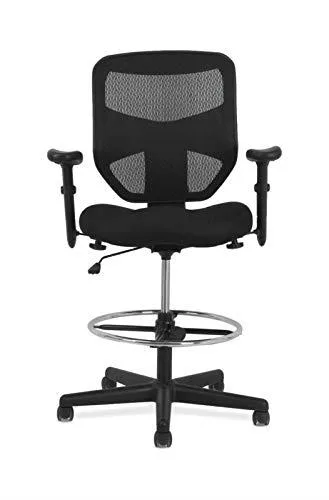 HON HON VL539MM10 High-back Task Stool Black Fabric Mesh Back office furniture — product photo