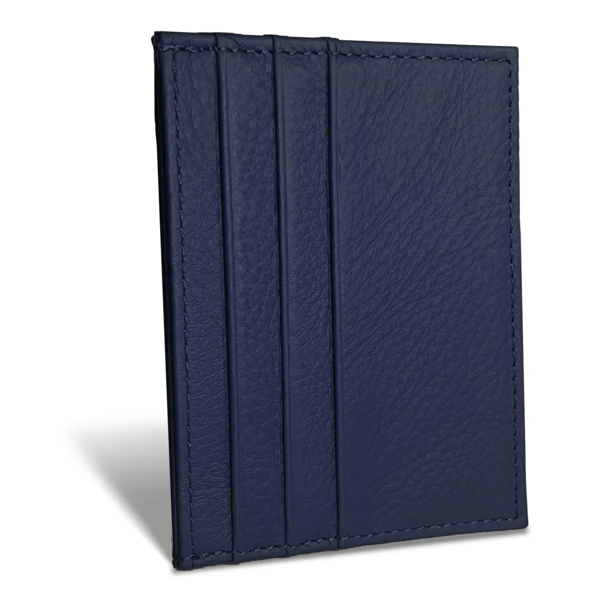 WOXVM Credit Card Holder RFID Genuine Leather Navy Blue 10.5x7.5x.4cm 20g — product photo
