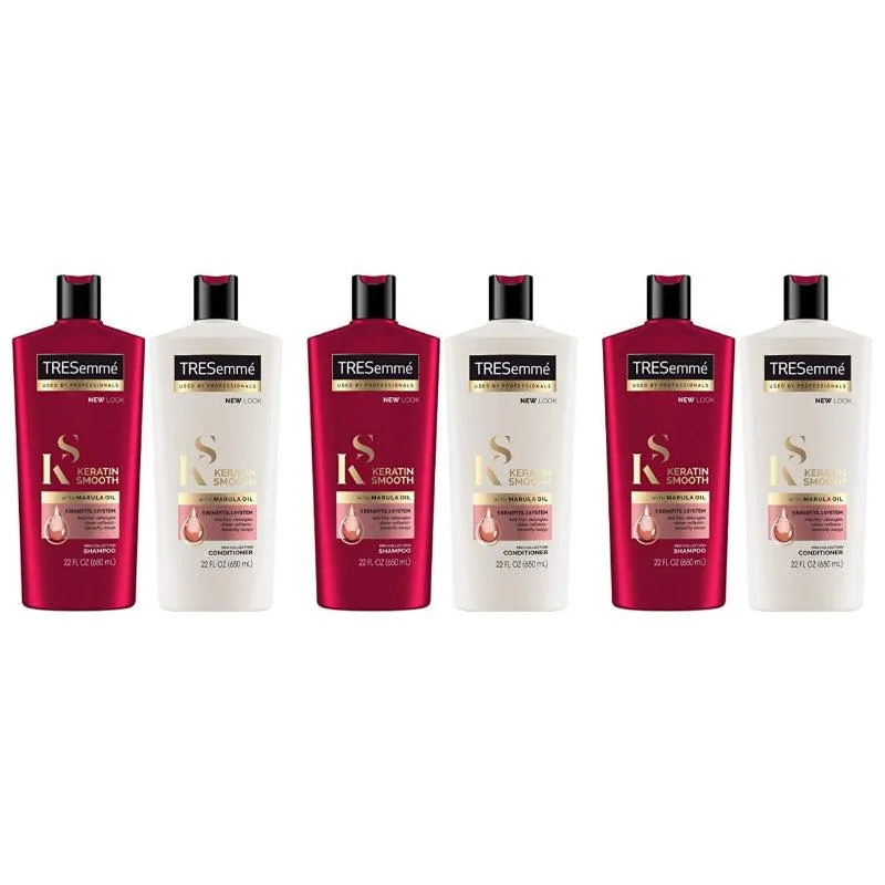 Tresemme Tresemme Keratin Smooth Shampoo &amp; Conditioner 3-Pack TRESE-HAI-3PK-2 — product photo
