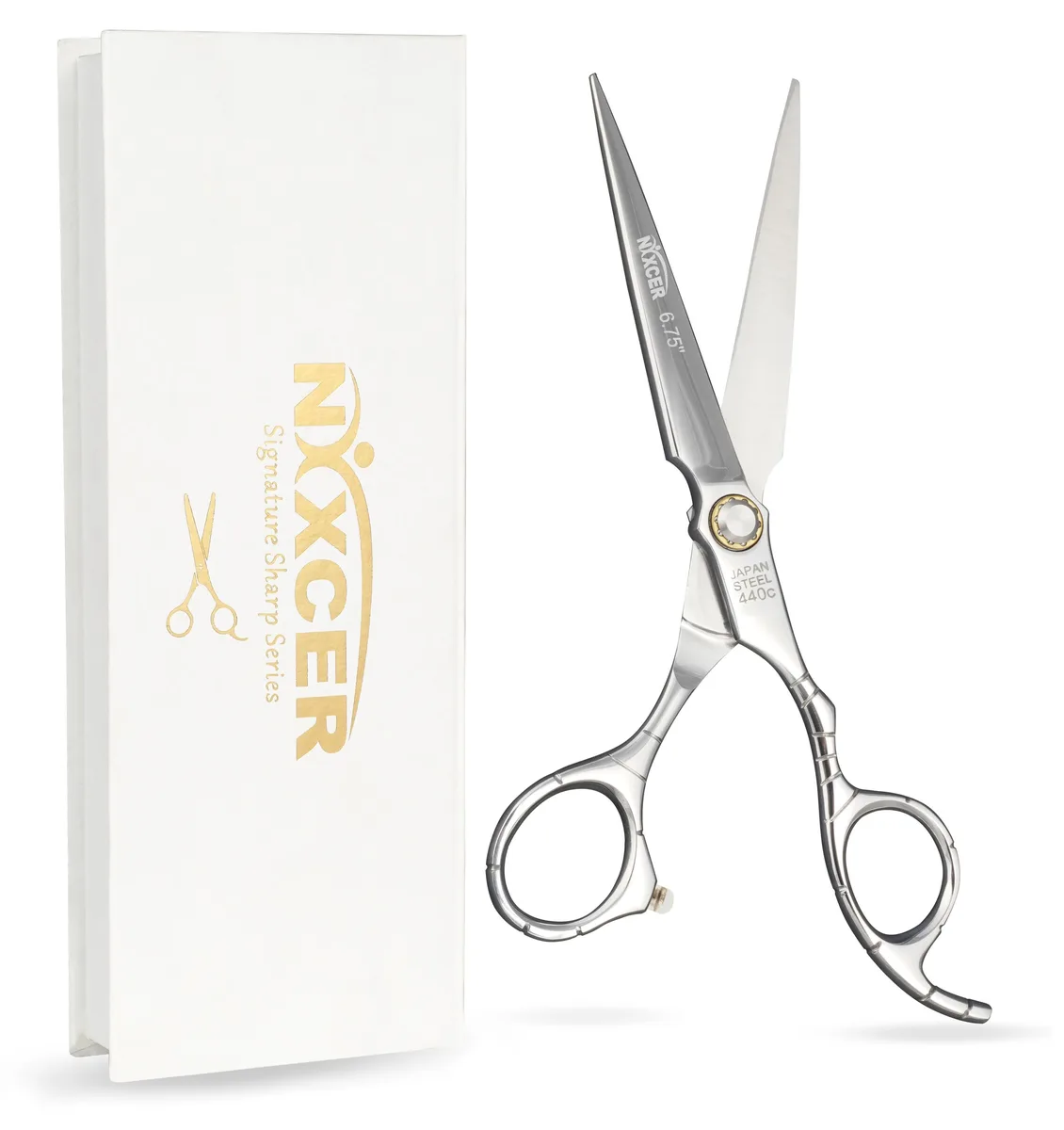 NIXCER NIXCER Hair Cutting Scissors Korean 6.25" C440 Japanese Steel — product photo